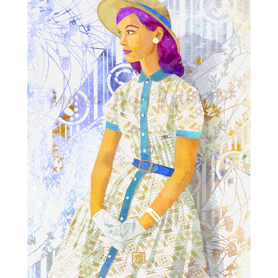Retro Fashion Illustration #40 - Vintage 1950s Fashion Art Print