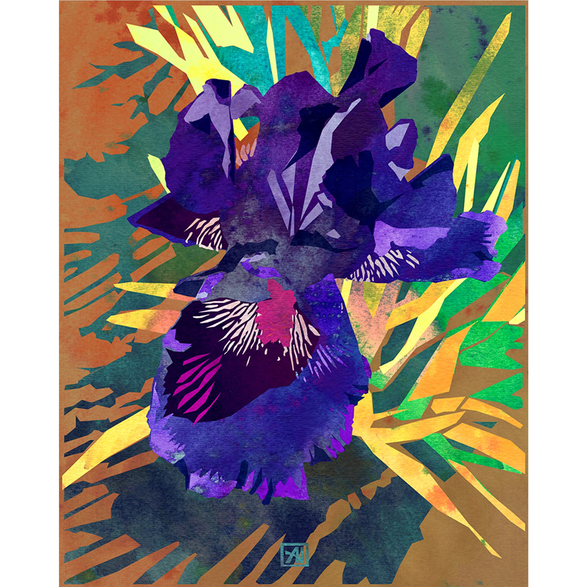 Watercolor Iris Flower Art Print Series 2 Iris Flower And Etsy