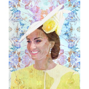 Catherine Princess of Wales Art Print - Portrait of a Lady | Future Queen | Fashion Illustration Art | Kate Middleton | William and Kate