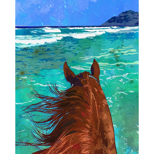 Horse Beach Etsy