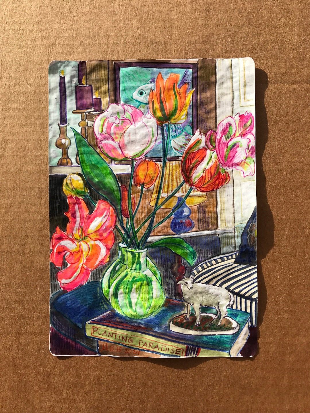 NEW Original Room Interior Watercolor Painting Week 142 Room Portrait ...