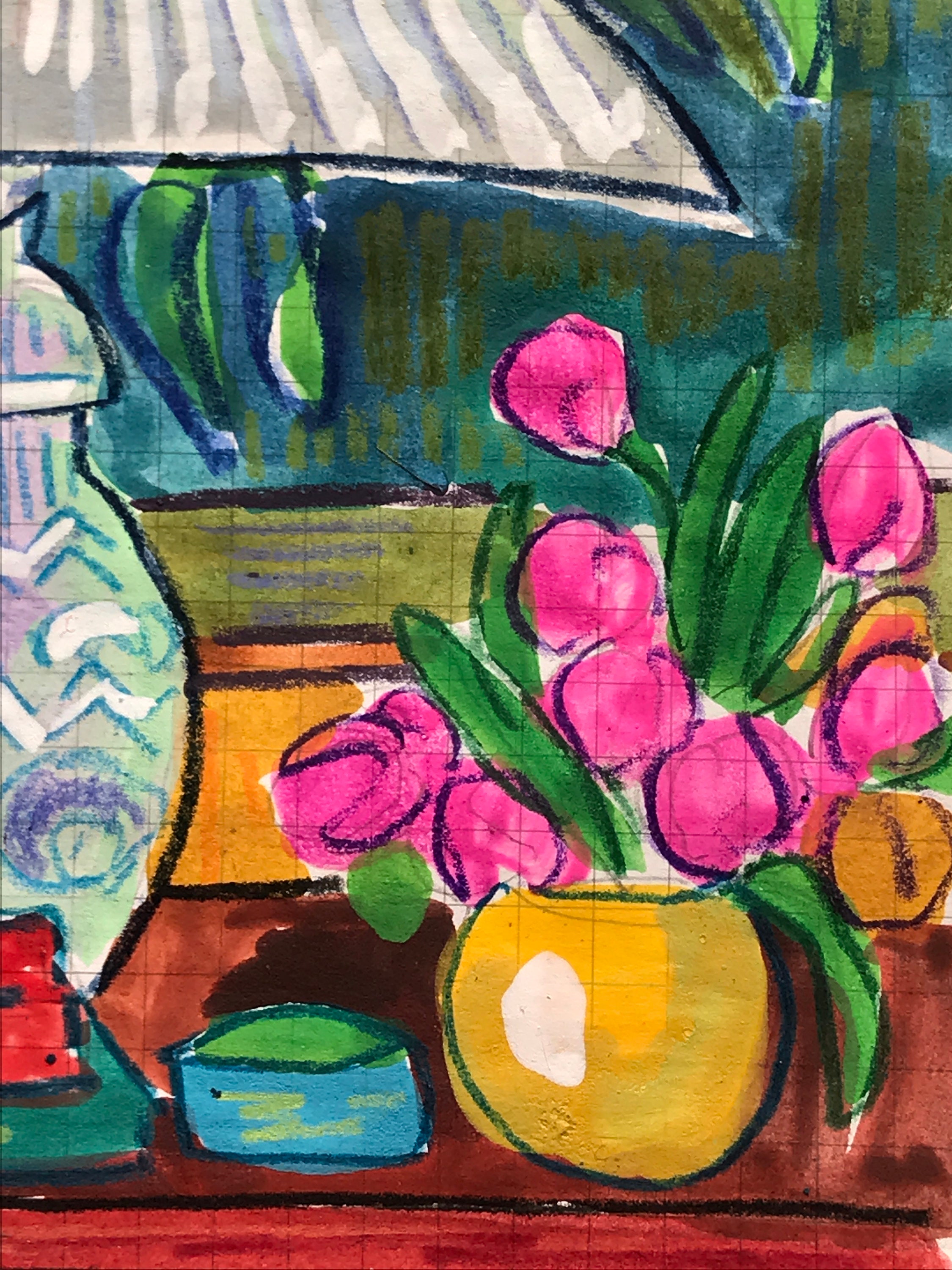 Original Room Interior Watercolor Painting | Room Portrait Club Week ...
