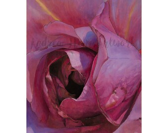 Original Painting | Floral Art Painting | Flower Painting | Wall Art | Pink Rose