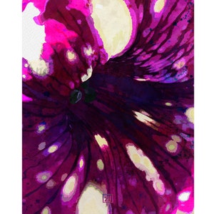 Violet Petunia Flower Art Print #2 | Petunia Headliner Pink Sky | Abstract Floral Wall Art