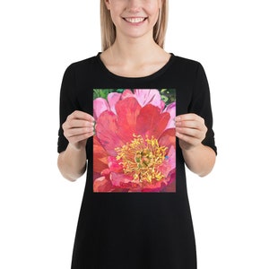 Impression d'art #7 pivoine rose corail - Illustration de fleur de pivoine | Décoration florale maximaliste pour la maison | Imprimés floraux féminins modernes image 6