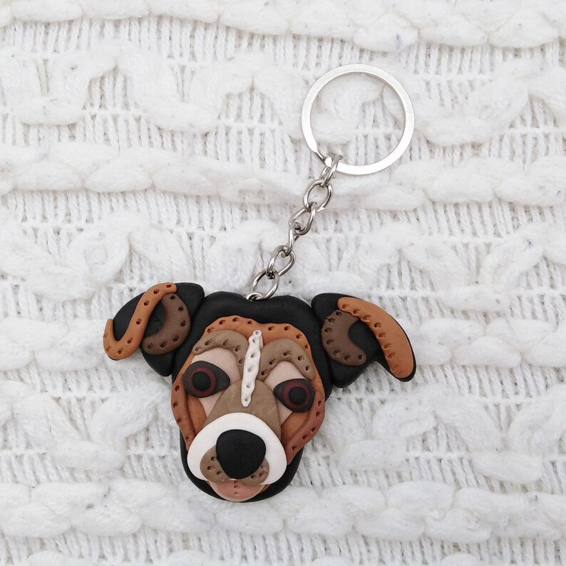 Pet Portrait Keychains Cat Key Ring Dog Keyring Polymer Etsy