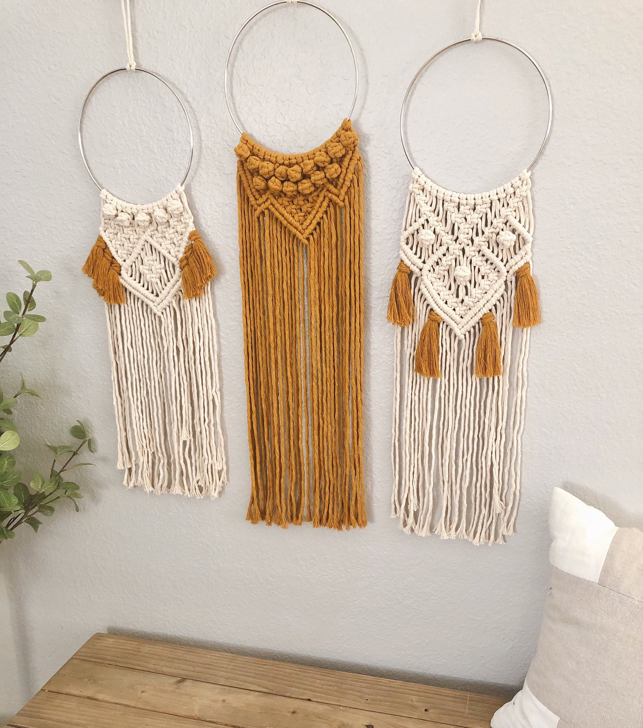 Modern Macrame Dreamcatcher Hoops Etsy