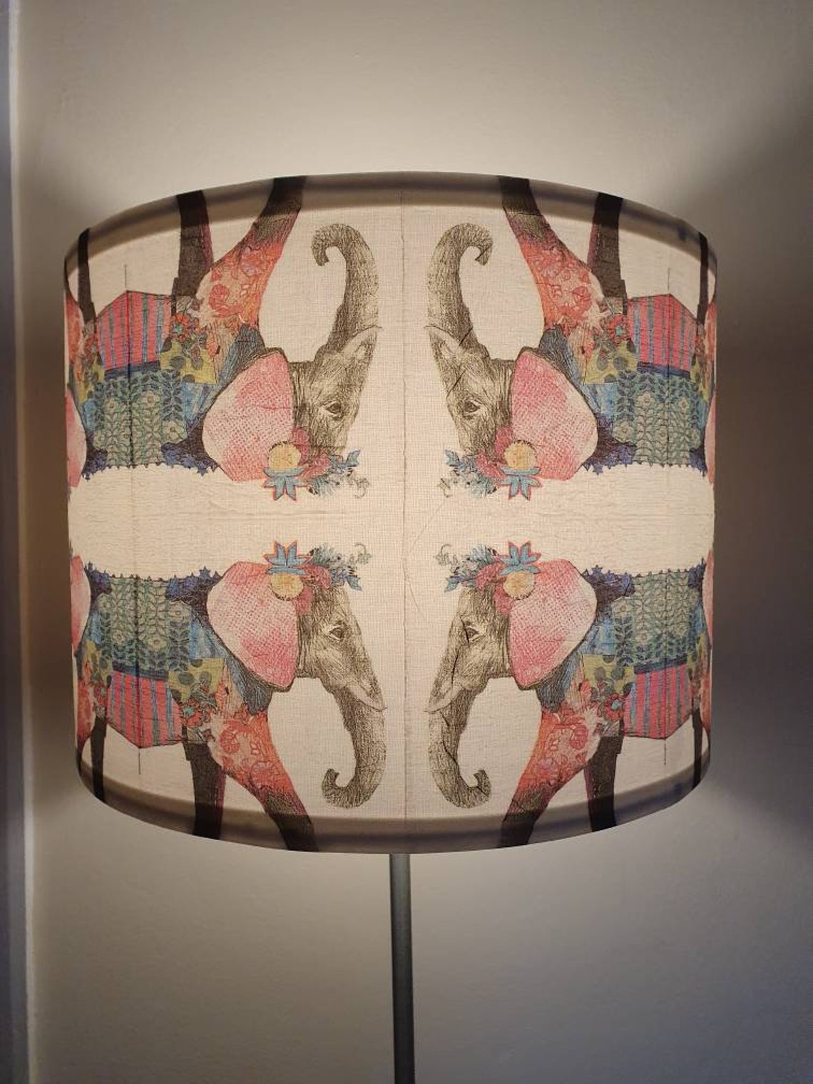 Elephant Tall Floor Lamp Light Shade Lampshade Table Lamp Home Etsy