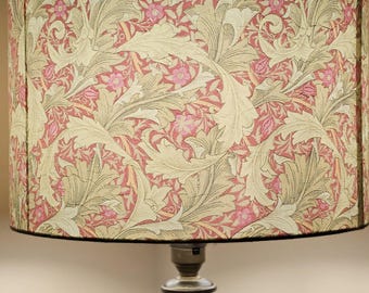 Pantalla de lámpara multifuncional con técnica de decoupage de William Morris: Decoración del hogar hecha a mano