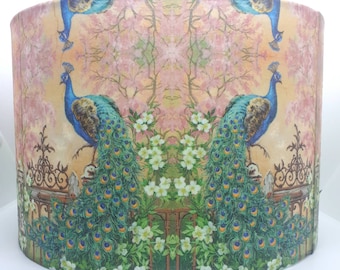 Lámpara de techo con forma de pavo real y flores para mesita de noche, luz de noche, regalo, decoración artística para el hogar y la vida, hecha a mano.