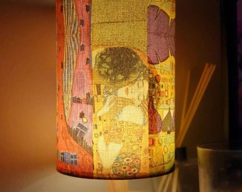 Lámpara de mesa USB Klimt El Beso Decoupage Diseño Decoración del hogar Luz de noche Regalo