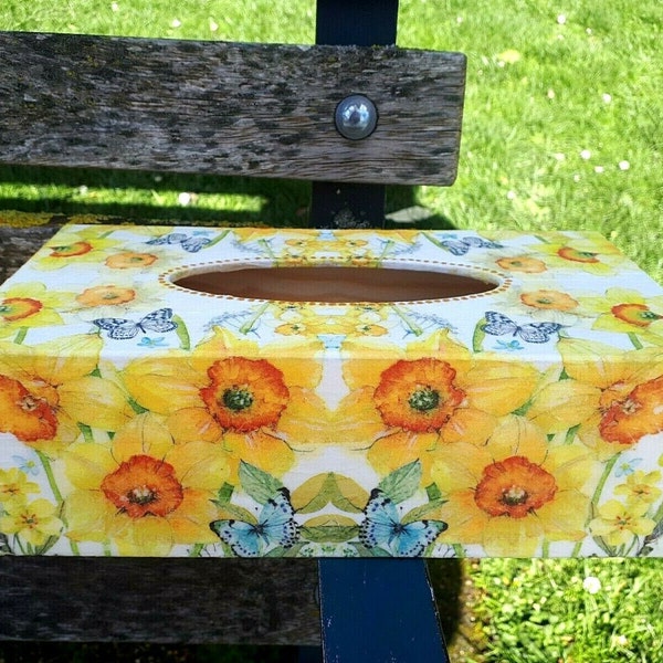 Decoupage Tissue Box Etsy