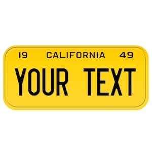 1949 California Old Vintage Retro US USA License Plate Custom Number Plate Embossed Alu