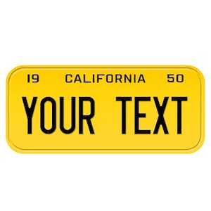 1950 California Old Vintage Retro US USA License Plate Custom Number Plate Embossed Alu