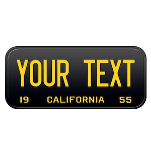 1955 California Old Vintage Retro US USA License Plate Custom Number Plate Embossed Alu