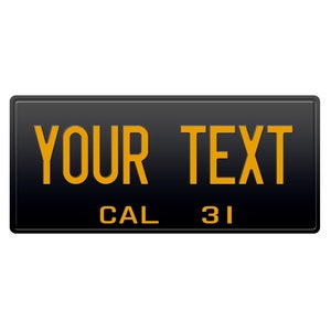 1931 California Old Vintage Retro US USA License Plate Custom Number Plate Embossed Alu