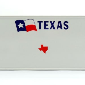 Texas State US USA License Plate Custom Number Plate Embossed Customizable Alu Made in Germany Express Shipping