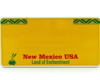 New Mexico State US USA License Plate Custom Number Plate Embossed Customizable Alu Made in Germany Express Shipping