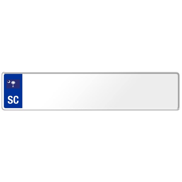 South Carolina SC Euro European License Plate Custom Number Plate Embossed Customizable Alu Made in Germany