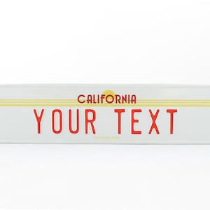 CA California The Golden State US USA Euro European License Plate Custom Number Plate Embossed Customizable Alu Made in Germany
