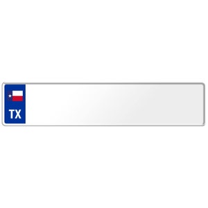 Texas TX Euro Europees kentekenplaat Aangepaste kentekenplaat Gegraveerd Aanpasbaar Alu Gemaakt in Duitsland