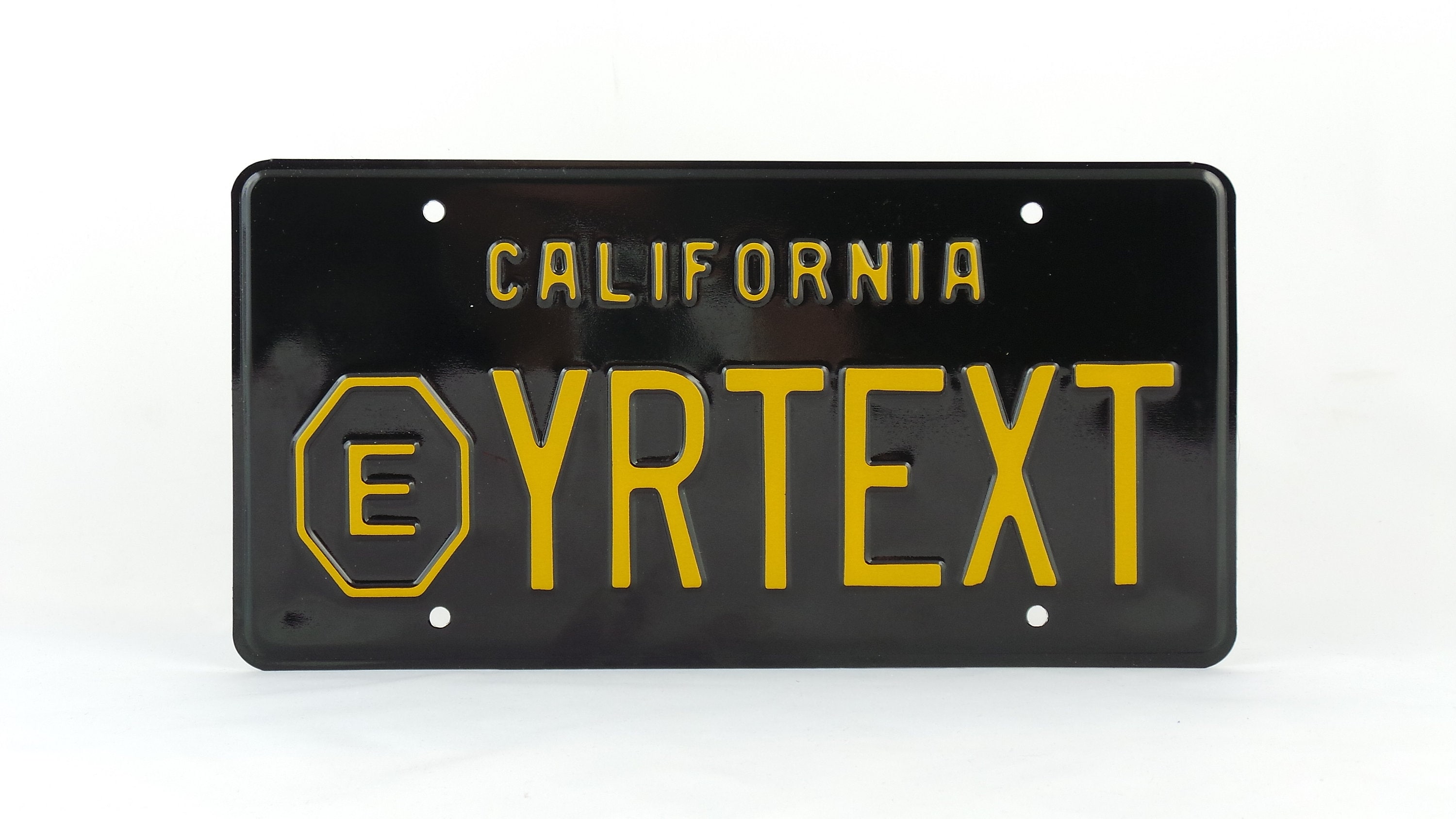 CA California Exempt Octagon US USA License Plate Custom Etsy