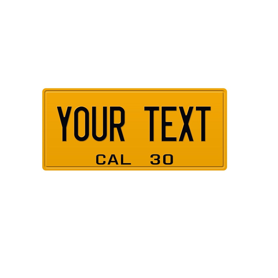 1930 California Old Vintage Retro US USA License Plate Custom Number