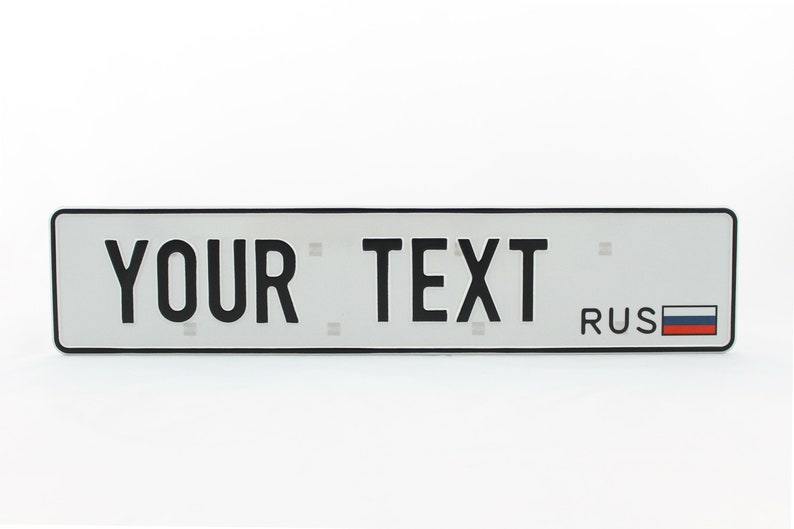 Russia Rus Euro European License Plate Custom Number Plate Etsy