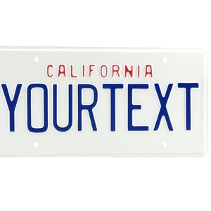 California Retro Vintage US USA License Plate Custom Embossed Alu Made in Germany Express Shipping