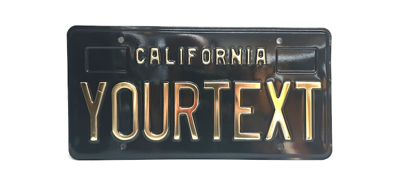 Boxes for dates California Retro Vintage US USA License Plate Custom Embossed Alu Made in Germany Express Shipping
