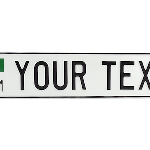 Turkmenistan Euro European License Plate Custom Number Plate Embossed Customizable Alu Made in Germany