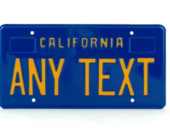 California Retro Vintage US USA License Plate Custom Embossed Alu Made in Germany Express Shipping + Boxes for dates