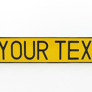 Poland PL Euro European License Plate Custom Number Plate Embossed Customizable Alu Made in Germany