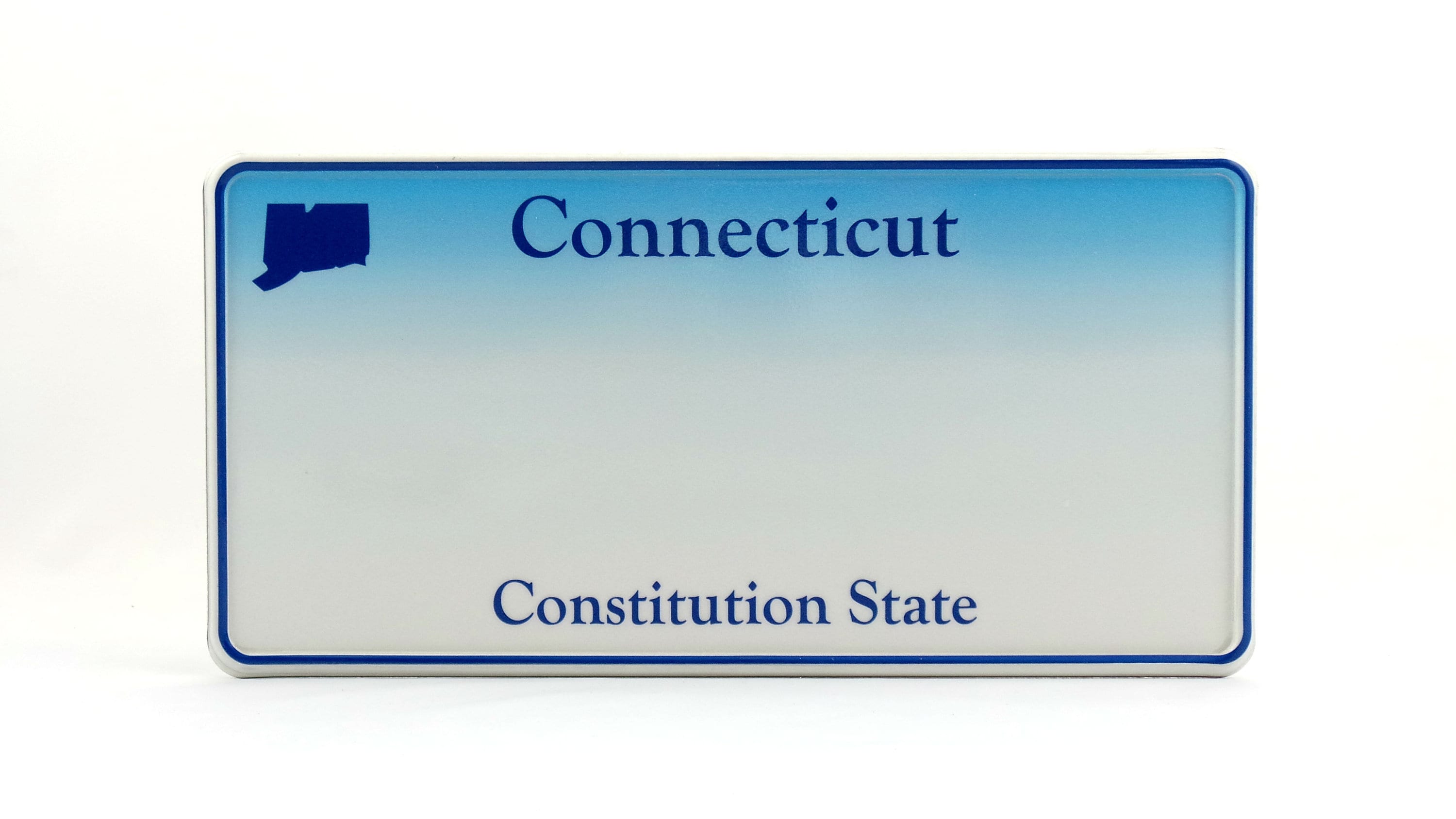 Connecticut State US USA License Plate Custom Number Plate Embossed Customizable Alu Made in Germany Express Shipping