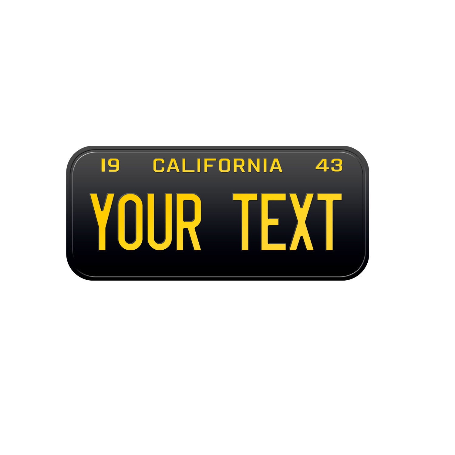 1943 California Old Vintage Retro US USA License Plate Custom Number Plate Embossed Alu