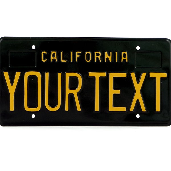 California Retro Vintage US USA License Plate Custom Embossed Alu Made in Germany Express Shipping + Boxes for dates
