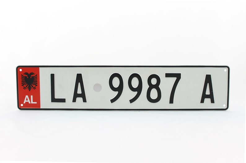 Albania AL Euro European License Plate Custom Number Plate Etsy