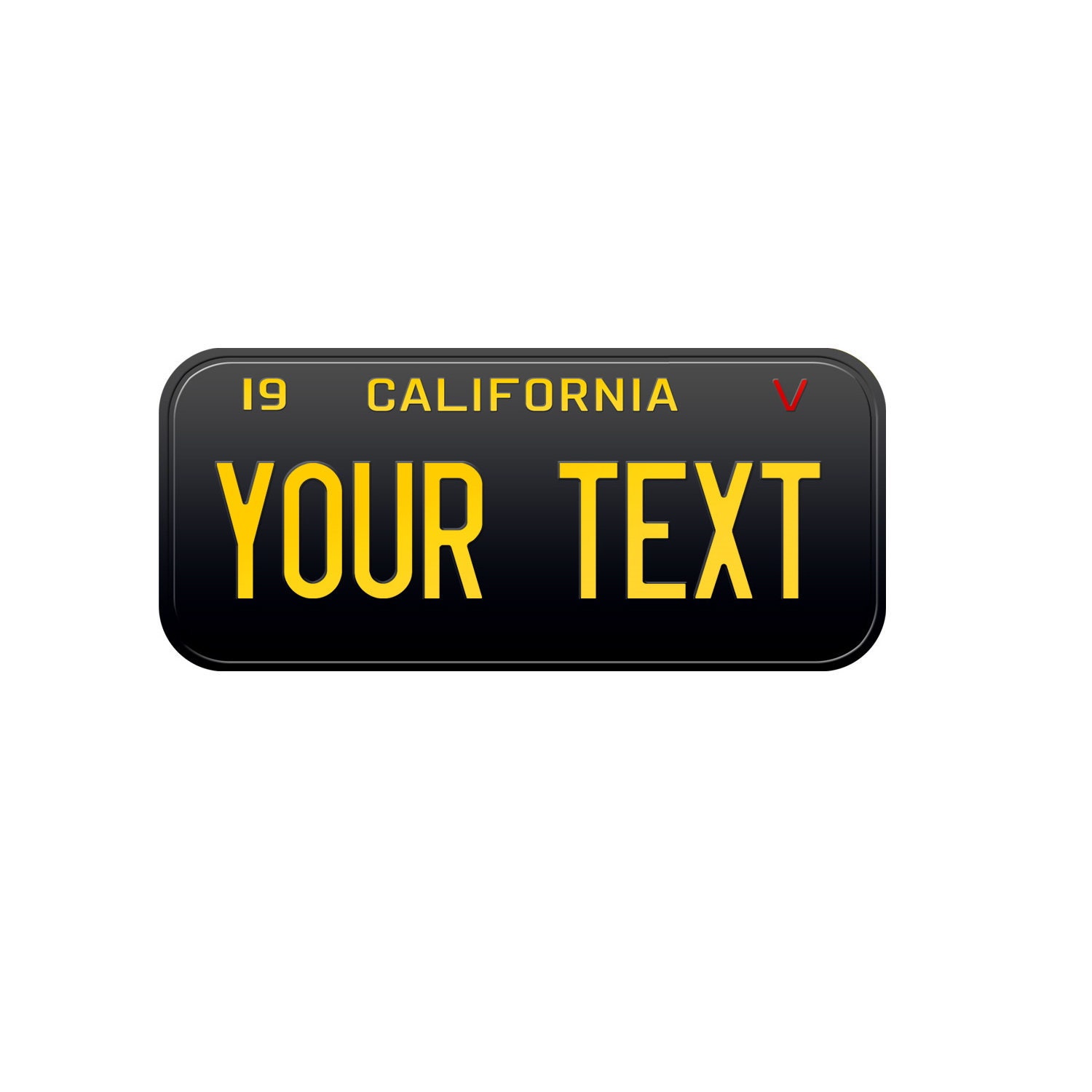 1943 V California Old Vintage Retro US USA License Plate Custom