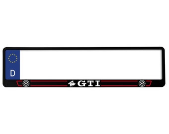 VW Volkswagen GTI Plastic Frame for Euro License Plate Etsy