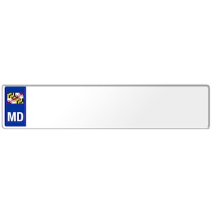 Maryland MD Euro Placa de Licença Europeia Placa de Número Personalizada em Relevo Personalizável Alumínio Fabricado na Alemanha