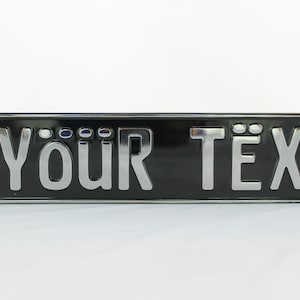 German Germany Flag Eagle Euro European License Plate Custom Number Plate Embossed Customizable Alu Made in Germany
