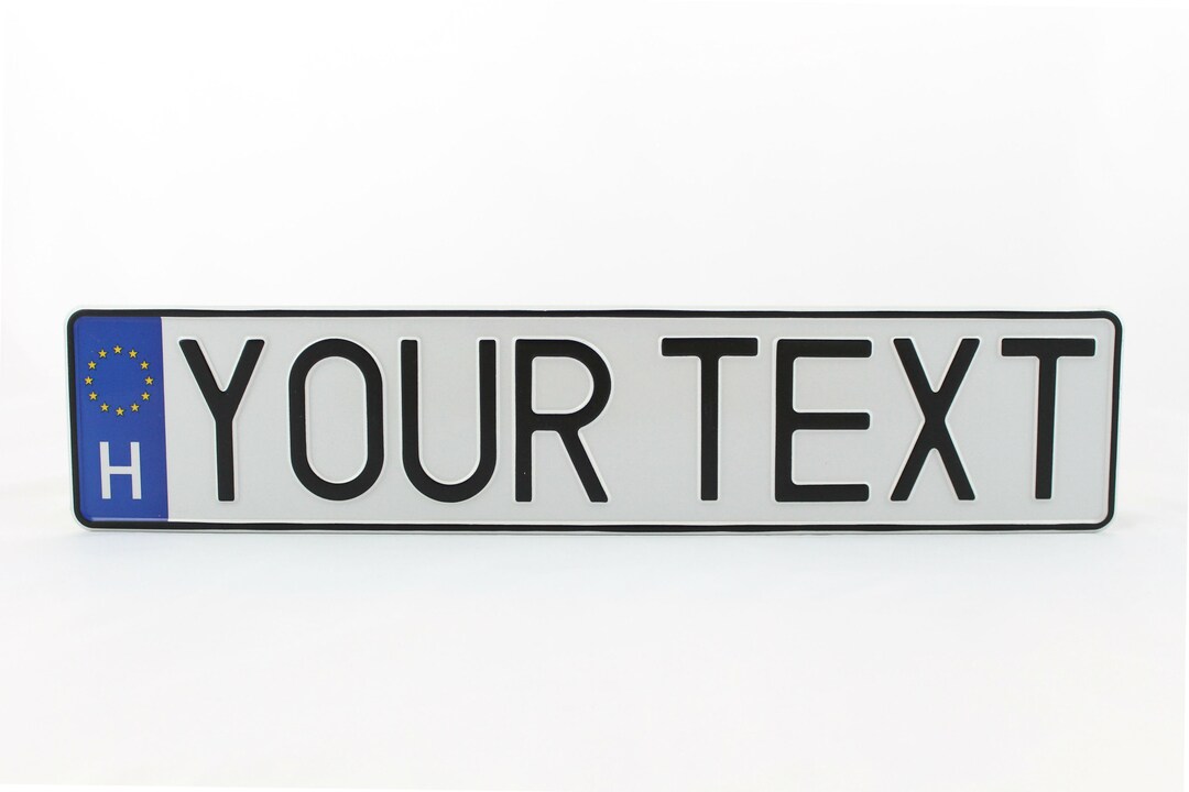 Hungary H Euro European License Plate Custom Number Plate Embossed