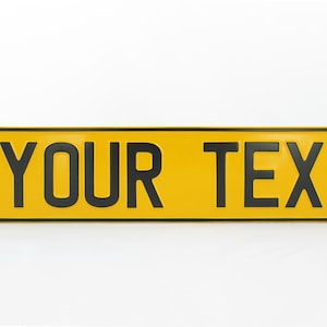 Luxembourg L Euro European License Plate Custom Number Plate Embossed Customizable Alu Made in Germany