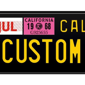 CA California Motor Motorcycle License Plate Custom Number Plate Embossed Alu Made in Germany Express Shipping Date Stickers