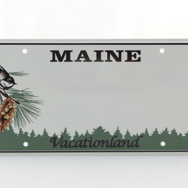 Maine State US USA License Plate Custom Number Plate Embossed Customizable Alu Made in Germany Express Shipping