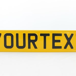 Great Britain GB Euro European License Plate Custom Number Plate Embossed Customizable Alu Made in Germany