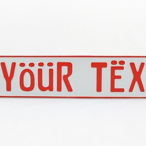 German Germany Euro European License Plate Custom Number Plate Embossed Customizable Alu Made in Germany