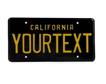 California Retro Vintage US USA License Plate Custom Embossed Alu Made in Germany Express Shipping