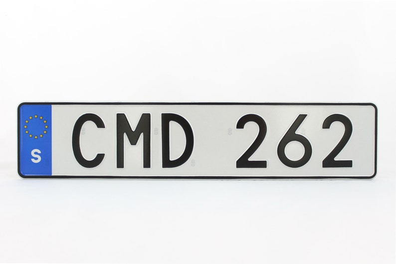 Sweden S Euro European License Plate Custom Number Plate Etsy