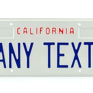 California Retro Vintage US USA License Plate Custom Embossed Alu Made in Germany Express Shipping + Boxes for dates